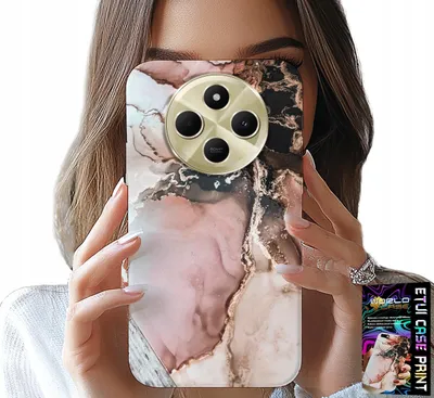 Zdjęcie produktu dla Etui Do Xiaomi Redmi 14C 4G - Elegancki Marmurek Modne Wzory + Szkło