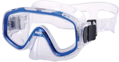 Produktbild von AQUAZON FUN Junior Kids Schnorchelbrille, Taucherbrille, Schwimmbrille, Tauchmaske für Kinder,  von 3-7 Jahren,  sehr robust, tolle Passform, Farbe:blau transparent