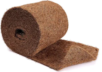 Produktbild von Kokosmatte aus 100% Kokosfasern - 25cm x 5m Rolle Anzuchtmatte mit Latex - Winterschutz und Kälteschutz für Pflanzen - Baumschutz Meterware Naturprodukt