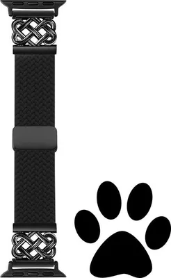 Produktbild von INF Stylisches geflochtenes magnetisches Nylonarmband für Apple Watch S9 Schwarz M