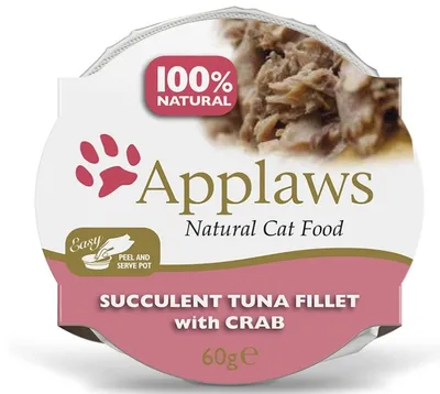 Image de Applaws Cat Nassfutter Pots Saftiges Thunfischfilet mit Krabben 60 gx10