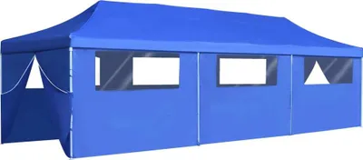 Zdjęcie produktu dla vidaXL Składany namiot imprezowy pop-up z 8 ścianami bocznymi 870x291x315 cm Niebieski