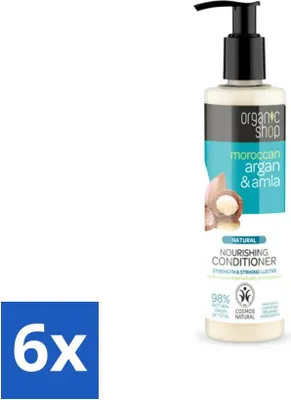 Productafbeelding van Organic Shop - Conditioner Argan & Amla - Hydraterend en verzorgend - 280 ml - Voordeelverpakking - 6 stuks