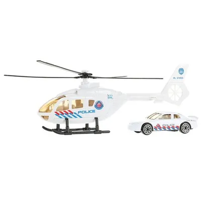 Produktbild von Hubschrauber inkl. Auto Feuerwehr Ambulance Modell Spielzeug Polizei