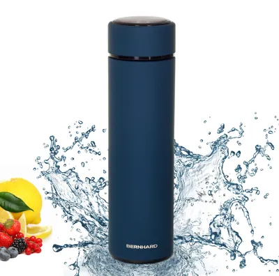 Thermosflasche 450 ml, Blau, Edelstahl, doppelwandig