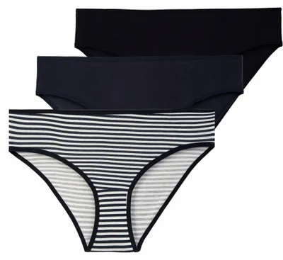 Productafbeelding van Dames bikini slips van katoen, 3-pack, comfortabel, klassiek, MORAJ XXL, kleurmix