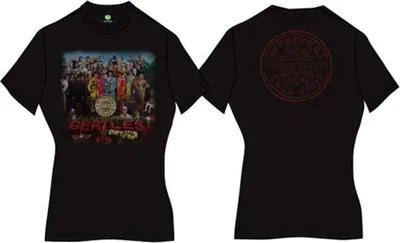 Produktbild von The Beatles Vintage Sgt Pepper (Back Print) Black M Damen T-Shirt