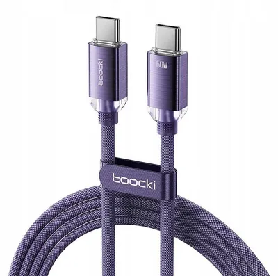 Produktbild von Toocki SJ01 USB-C zu USB-C Kabel 60W 1m Lila