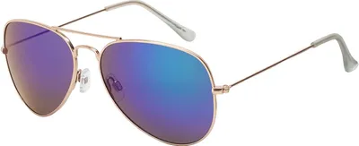 Produktbild von Sonnen Brille Designer Piloten Damen Herren Sonnenbrille mit Kunstoffrahmen 30575 Blau Lila Verspiegelt