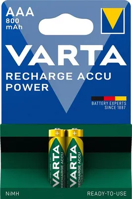 Produktbild von Varta, Accu Rechargeable AAA 800mAh Wiederaufladbare Batterien, 2 Stück