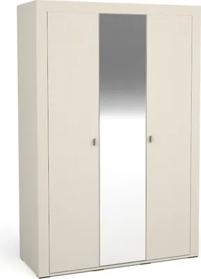 Zdjęcie produktu dla BETTSO szafka z lustrem uchylna trzydrzwiowa szafa do sypialni MOSSA Cashmere Beige