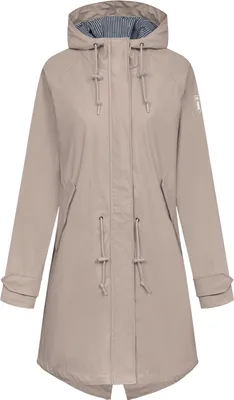 Produktbild von DERBE HAMBURG FRIESE TRAVEBY FISHER Damen Regenmantel, Größe:42, Farbe:Cobblestone / Navy