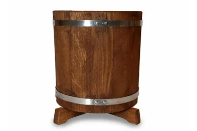 Image de Pot rond en bois de chêne, 5 litres