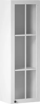 Produktbild von Küchenglasschrank 40 cm Hängeschrank küchemöbel, Provence W40S Weiß/Matt