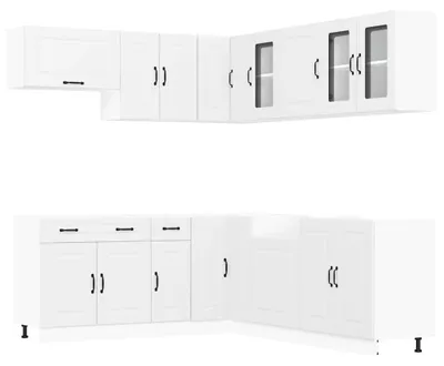 Immagine prodotto di vidaXL Set di mobili da cucina 11 pezzi Kalmar in legno bianco