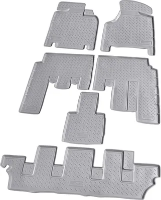 Zdjęcie produktu dla gumowe dywaniki podłogowe 3D do CHRYSLER Voyager | GK GY RG | 7-miejscowy | 2000-2007 | szary