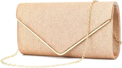 Productafbeelding van Fioeyr damesclutch, elegante clutch met pailletten, avondclutch, envelopmodel, ketting, Schulte