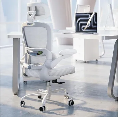 Imagen del producto de Silla de oficina ergonómica: Silla de escritorio con reposacabezas ajustable