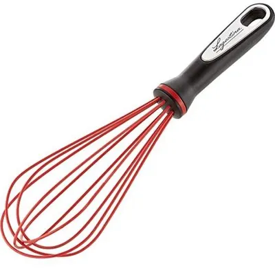 Imagen del producto de Lagostina Ingenio Smart 012196000015, batidor francés, color , detalles en rojo, silicona, con agujero para colgar, 80 mm, 361 mm