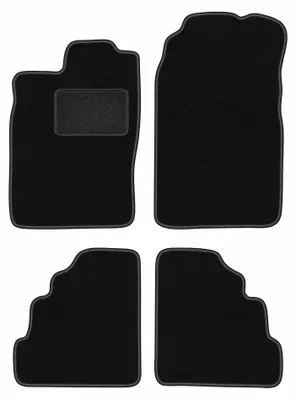 Obrázek produktu pro Velurové autokoberce pro: Saab 900 II 1994-1998 (hatchback/liftback) – sada 4 ks, černé, na míru – Wielganizator LUX