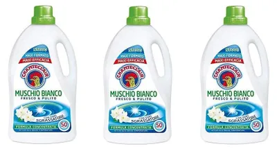 Produktbild von 3x Chanteclair Lavatrice Muschio Bianco Waschmittel mit Entfetter Duft von weißem Moschus 50 Wäschen 2500ml