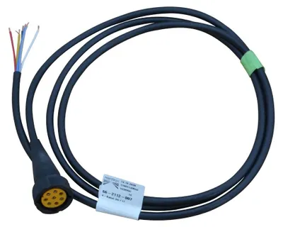 Zdjęcie produktu dla Aspöck - kabel otwartej konstrukcji - 2 metry - 8-pinowy - złącze typu "bayonet" - żółty