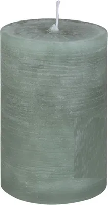 Produktbild von Rustic Stumpenkerze Stumpen Kerzen durchgefärbt Pastell Grün 12 x 7 cm, 1 Stück