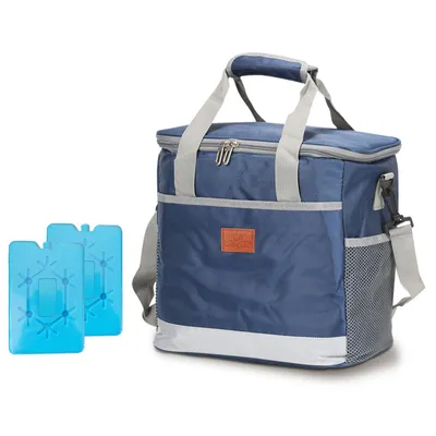 Immagine prodotto di Jiubiaz borsa termica leggera e impermeabile con borsa da picnic cool pack 33 litri, Marine