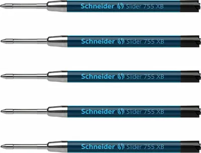 Produktbild von Schneider Slider Kugelschreiber Mine XB 5er-Set schwarz