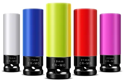 Produktbild von 5-teiliges Schlagmuttersatz für Radwechsel, 1/2 Zoll