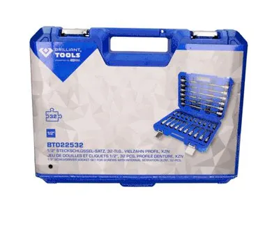 Immagine prodotto di BRILLIANT TOOLS Set di bussole da 1/2" con profilo Torx da 32 pezzi - BT022532