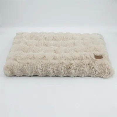 Obrázek produktu pro WISFOR pelíšek pro psy pohovka pro psy pohovka pro psy polštář pro psy plyš, voděodolný pratelný potah odnímatelný D: 90 x 60 x 10 cm, béžová barva