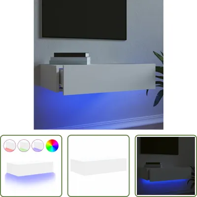 Produktbild von The Living Store TV-Schrank mit LED-Leuchten Weiß 60x35x15,5 cm