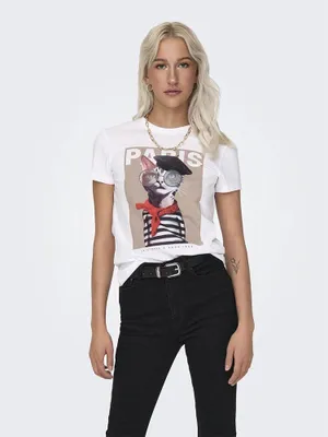 Produktbild von Only Vibe Life Kurzarm-t-shirt Weiß XS Frau Weiß XS
