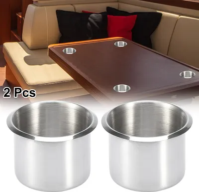 Image de 2pcs Acier Inoxydable Universel Tasse Porte-boisson pour Marine Bateaux RVs