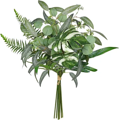 Imagen del producto de Planta artificial de Monstera con eucalipto, 59 cm, decoración para sala de estar