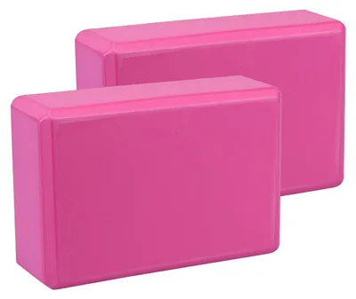 Zdjęcie produktu dla Klocek do jogi - 23 x 15 x 7,5 cm - EVA - Zestaw 2 szt. - Blok do pilates i ćwiczeń