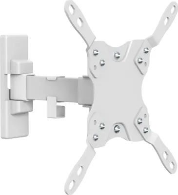 A white TV wall mount is shown against a white background.