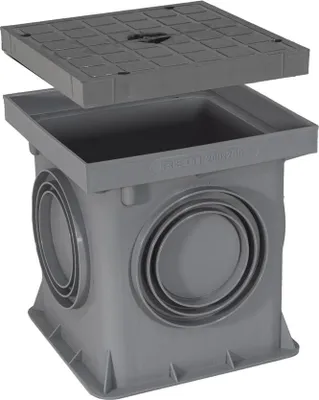 Produktbild von Marley Einlaufschacht mit Deckel 200x200mm Hofablauf Bodenablauf Ablauf Revisionsschacht