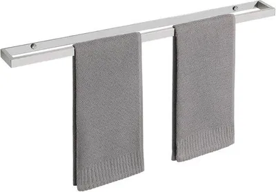 Produktbild von Handtuchhalter für Badezimmer, gebürsteter Edelstahl, Handtuchstange, 70 cm, Wandmontage, modernes Design für Badezimmer und Küche