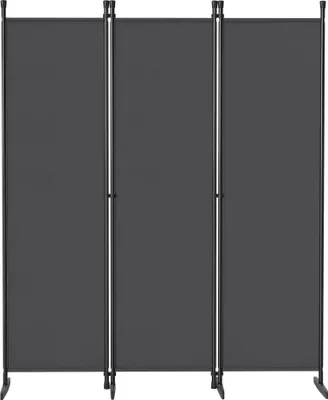 Obrázek produktu pro XINZI Paravent Raumteiler 3-teilig 150x180 cm Dunkelgrau – Volně stojící skládací paraván pro obývací pokoj, ložnici, kancelář, balkon – Španělská stěna, dělicí stěna
