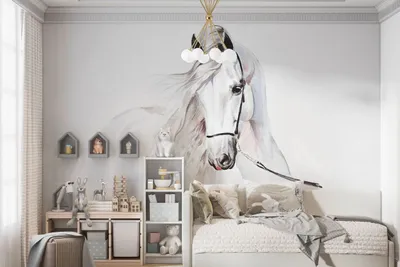 Zdjęcie produktu dla DECO WALLS fototapeta do pokoju dziecięcego koń - wyjątkowa trwałość XXL 197x296 cm