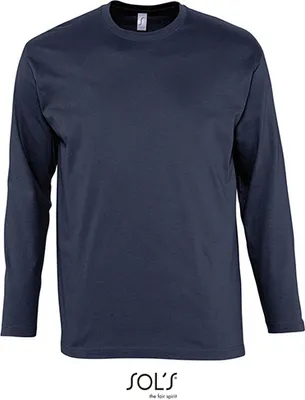 Produktbild von SOLs 11420 | Langarm Monarch Herren T-Shirt - Farbe: Navy - Größe: 5XL