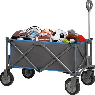 Produktbild von Robuster Faltbollerwagen geländegängig 89x48x30 cm abnehmbare Stoffhülle