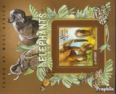 Produktbild von Briefmarken Sierra Leone 2015 Mi Block 738 (kompl. Ausg.) postfrisch Elefanten