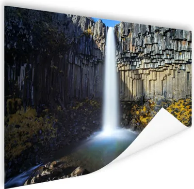 Produktbild von MuchoWow® Poster Wasserfall - Island - Natur 90x60 cm - Schlafzimmer
