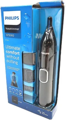 Produktbild von Philips NT5650/16 Nose and Ear Hair Trimmer Series 5000 for Nose and Ear Hair and Eyebrows Without Plucking (with Beard Comb and Precision Trimmer), Black/Grey