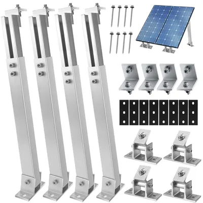Solarpanel-Halterung Alu 15-30° für Flachdach, 2 St.