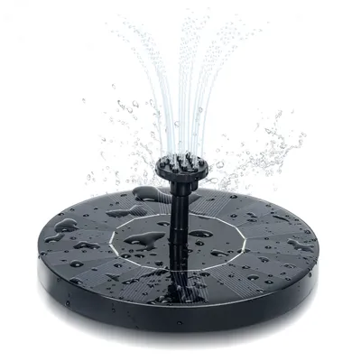 Image de Pompe solaire Hengda Fontaine 1.5W Fontaine de jardin avec 6 styles de fontaines 190L/h Pompe à eau solaire Pompe de fontaine Pompe de bassin solaire