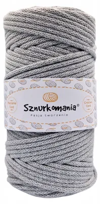 Produktbild von Sznurkomania Baumwollschnur 5mm 100m Grau Makramee